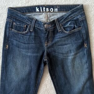 Kitson Women's Deep Indigo Skinny Jeans